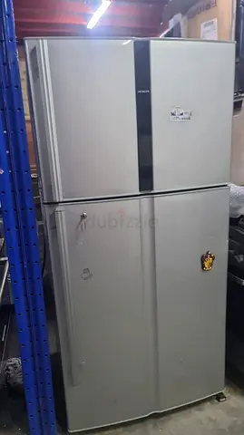 Hitachi Large Silver double-door refrigerator, good working condition