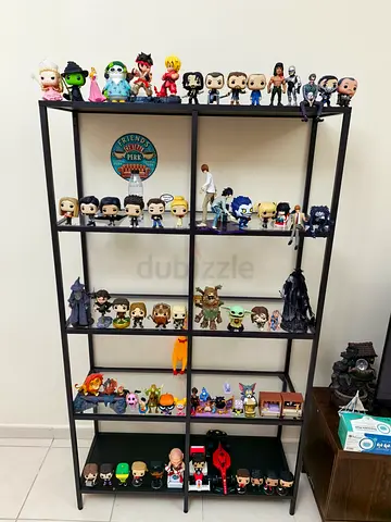 Used IKEA VITTSJÖ Shelving Unit – Black-Brown/Glass – 100×175 cm