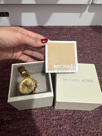 Authentic Michael Kors Gold-Tone Chronograph Watch (With Box)