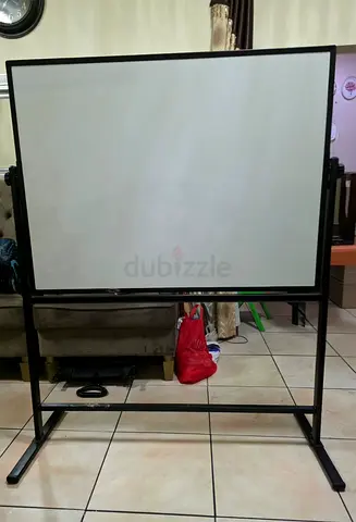 White Board double sided on iron stand