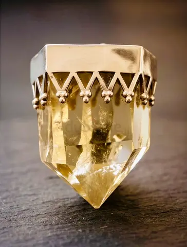 Natural Smoky Citrine 71g 925 Silver Pendant تعليقة فضة 925 حجر كوارتز سترين دخاني طبيعي 71 غرام