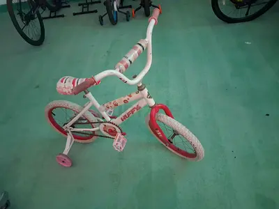 Girls 16-inch Kids Bicycle with Training Wheels - Used, Good Condition