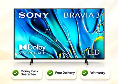 Sony 50 Inch BRAVIA 3 Class LED 4K HDR Google TV 50S30