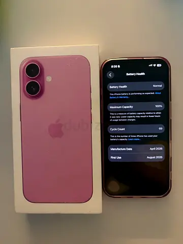 MINT iPhone 16 128GB (Pink) - 100% Battery | Warranty Aug 2027 | Original Box