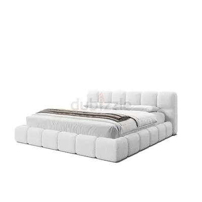 Brand New Queen Size Luxury Fabric Bed with Spring Mattress