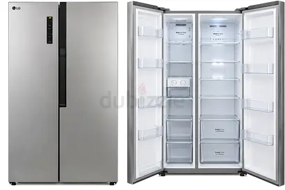 LG Side-by-Side Refrigerator - Stainless Steel, Spacious Double Door