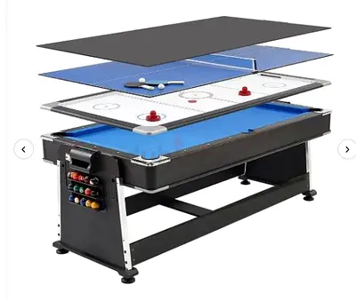 Marshal Fitness 4-in-1 Multi-Game Table – Pool, Air Hockey, Table Tennis - Brand New