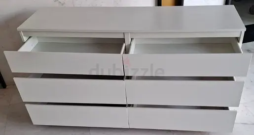 White 6 Drawer Chest of Drawers – Almost New