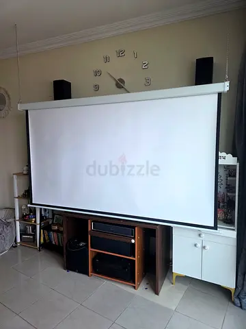 100 Inch motorised drop down screen with warranty