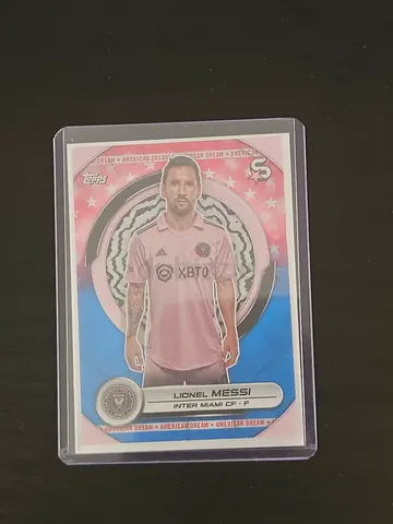 Lionel Messi MLS Pink Parallel Trading Card (Topps) - Mint in Sleeve