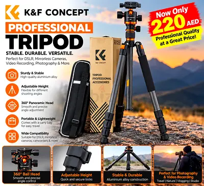 K&F CONCEPT PROFESSIONAL CAMERA TRIPOD