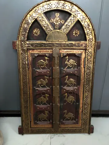 Traditional Omani Door, Brown Wood, Beautiful Ornament, AED 75