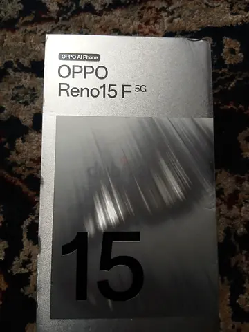 Oppo mobile phone Reno 15f 5g colour Aurora Blue. Memory 12gb. 512gb. Tdra. Brand new.