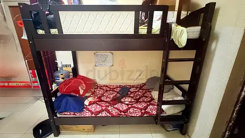 Wooden Double Decker Bed With Mattress