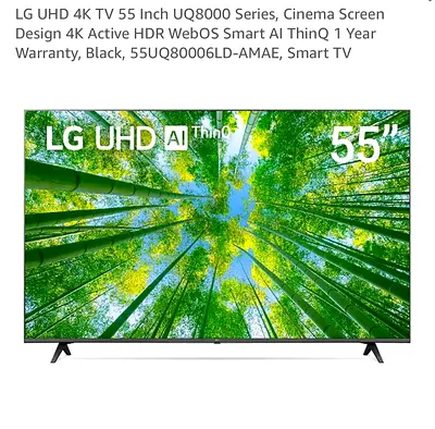 LG 55" UHD 4K Smart TV (UQ8000 Series) - Good Working Condition