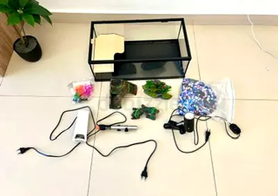 EMPTY Aquarium (55x30x20 Cms) suitable for Fish/Turtle with Lot of Acessories for AED. 220