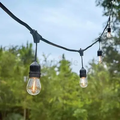 Outdoor Edison String Lights — Weatherproof Patio Bulbs, 100m