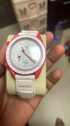 Swatch Red & White Chronograph Watch - Good Working Condition swatch