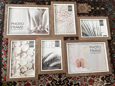 Bundle of TWO ITEMS Wooden Photo Frame AND MOTHER wall hanging