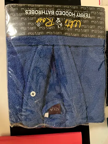 Blue Terry Hooded Bathrobe - Size M Price negotiable
