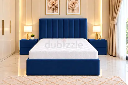 New Blue upholstered double bed frame with headboard twin bed and mattress twin size bed storage bed