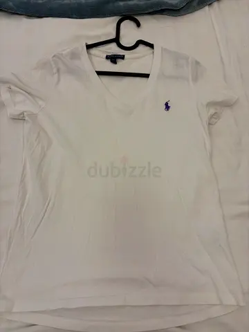 White Ralph Lauren Polo V-neck T-shirt, size M
