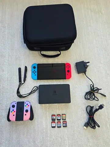 Nintendo Switch OLED with 6 games