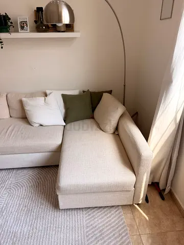 MUST GO!! Beige L-shaped Corner Sofa - Right-facing Chaise, Good Condition
