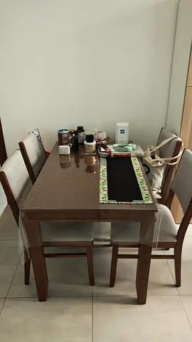 Wooden 4-Seater Dining Table with Chairs - Good Condition