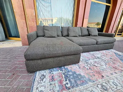 Premium Quality Crate&Barrel Lounge Deep feather filled L Shape Sofa