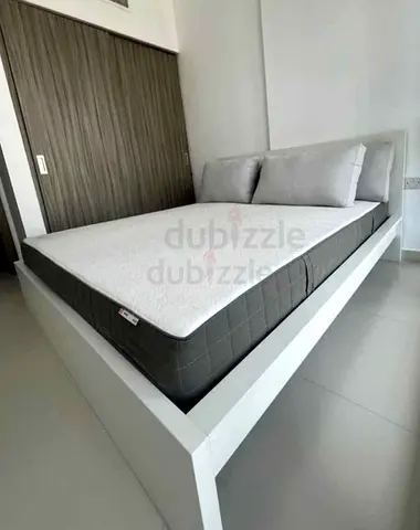Ikea king size bed with mattress and storage drawers
