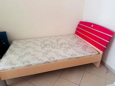 BIG SINGLE BED 🛌 WITH BRAND NEW 12 inches MATTRESS 250 AED
