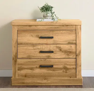 Colton 3-Drawer Dresser - Wooden Chest of Drawers (Good Condition)