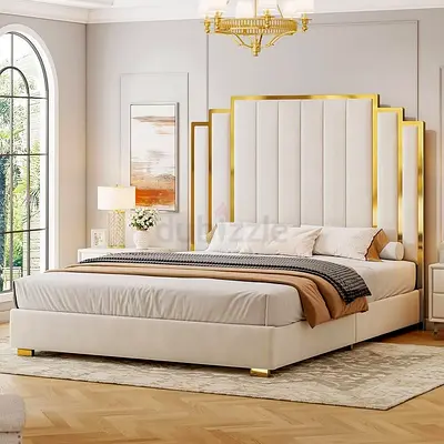 King Size Brand New Luxury Design Fully Customisable Bedframe,Hydraulic Optional