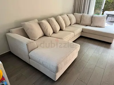 Looking Great Condition The One Kingston Sectional U Shape Sofa Beige
