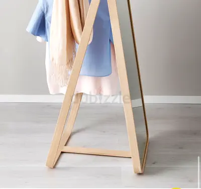 Freestanding Full-Length Wooden Dressing Mirror with Stand