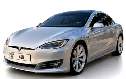 Tesla Model S P100D Ludicrous 2017 | Rare Factory Silver | Panoramic Sunroof | AED 35,000