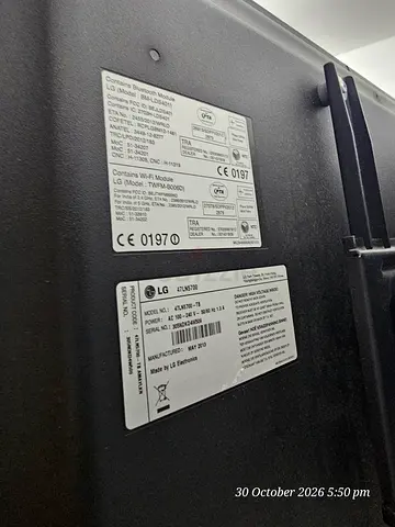 LG 47-inch LED TV (LG model) - Not in working condition, includes wall bracket. Display does not wor