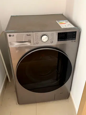LG Front Load Washing Machine - Stainless Steel, 10.5kg