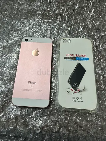 iPhone 5SE - Rose Gold with clear protective case