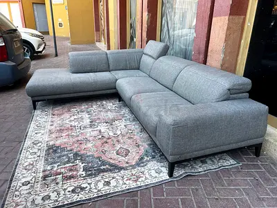 Expensive quality ____ N̈atuzźi Italian L Shape Sofa