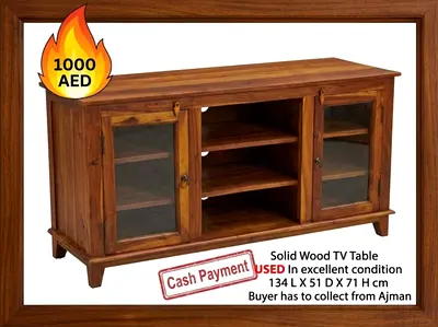 Solid wood TV table
