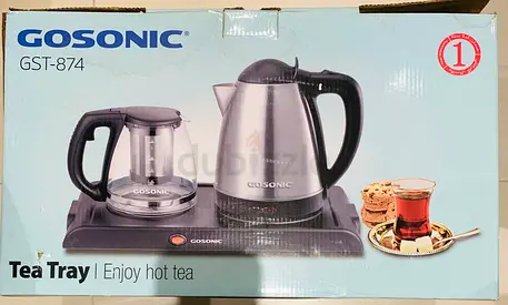 Gosonic GST-874 Electric Kettle & Tea Tray Set (Stainless Steel)