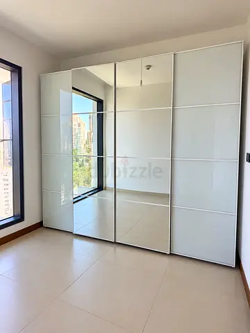White Sliding Wardrobe with Mirrored Panels