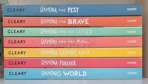Set of 7 Ramona Quimby children's books by Beverly Cleary (paperbacks)