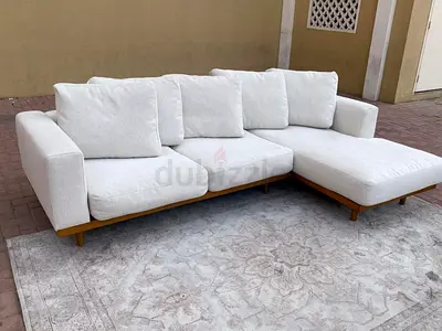 Great Condition West Elm Newport L Shape Sofa Beige