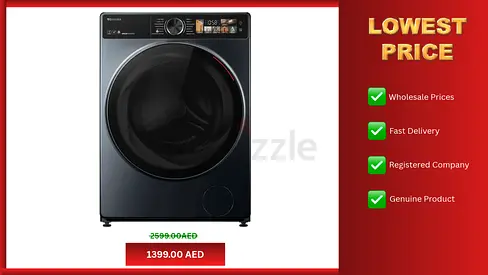 Toshiba Washing Machine 9.5 Kg Washer 7 Kg Dryer Front Load, 1400 RPM, 14 Programs, Inverter Motor