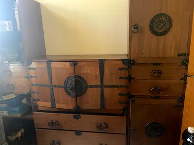 Marina Home Antique Solid Wood Cabinets Trunks