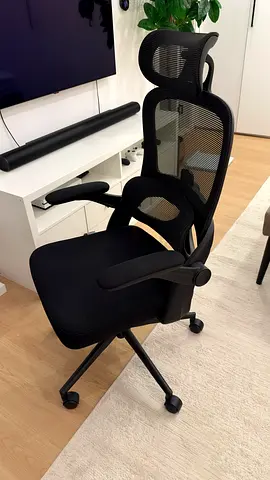 SIHOO Ergonomic Black Mesh Office Chair with Headrest Lumbar — Like New Condition