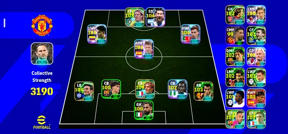 eFootball Ultimate Team account with high-rated squad